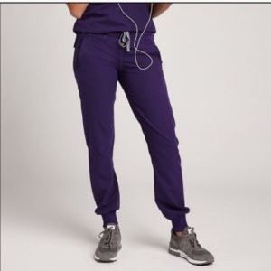 Figs Zamora Jogger scrub pants purple